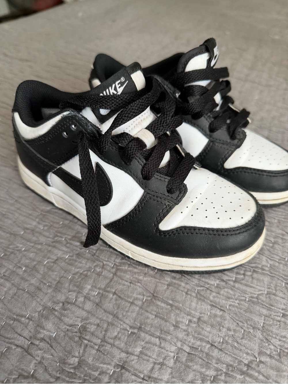 Nike Kids Black and White Low-Top Sneakers